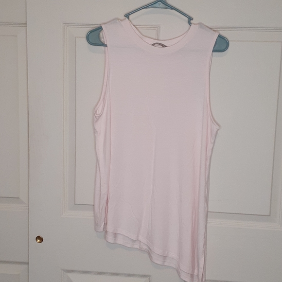 Athleta Tops - Athleta pink asymmetrical tank top